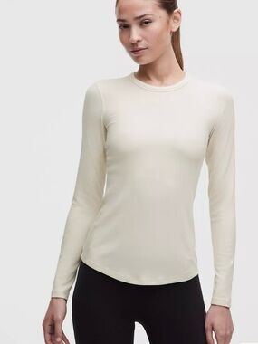lululemon athletica Women's Long-Sleeve Crew Top in Off-White